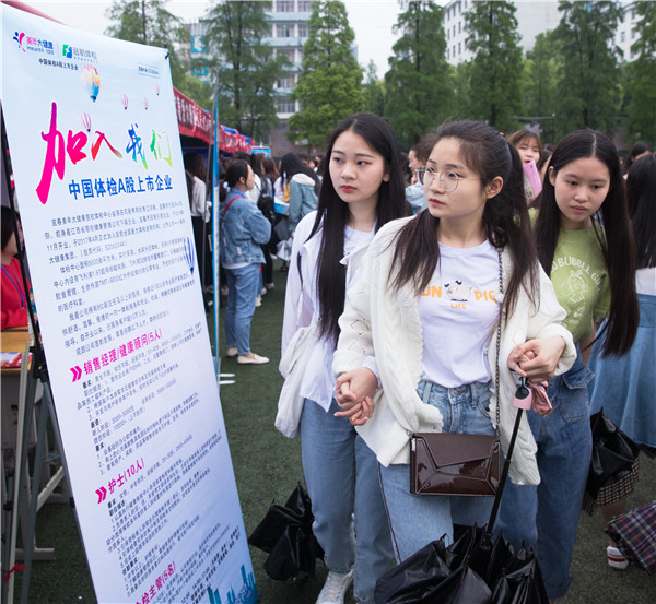 宜春市2019年高校毕业生供需洽谈会在我校举行